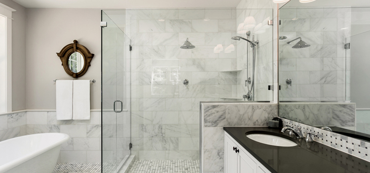 bathroom shower door installation in Lafayette